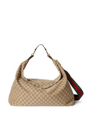 Gucci logo-print shoulder bag - Neutrals
