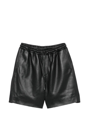Arma leather deck shorts - Black