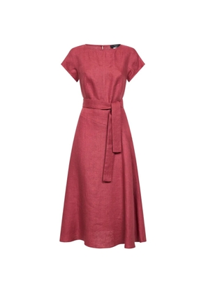 Weekend Max Mara cap-sleeve belted midi dress - Red