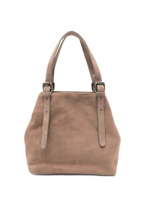 AUTENTICA 504 small Galatea buckle tote bag - Neutrals