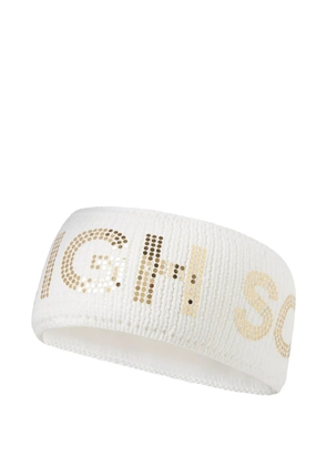 HIGH SOCIETY Kirsty lettered headband - White