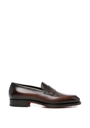 Santoni T50 penny-detail loafers - Brown