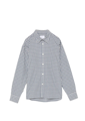 Norse Projects Falster check oversize shirt - Blue
