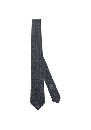Gucci GG logo-pattern tie - Black