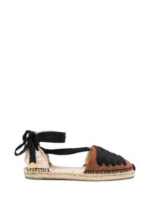 Castañer Kiva braided lace-up espadrilles - Brown