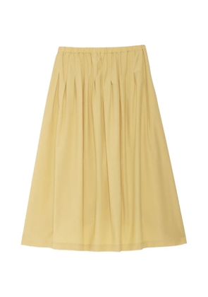 Ottod'Ame pleated midi cotton skirt - Yellow