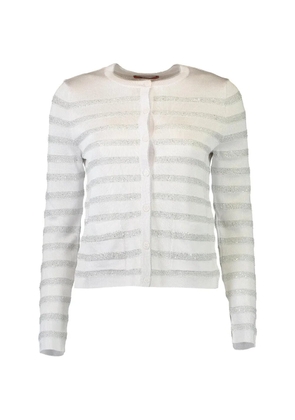 Missoni striped button-up cardigan - White