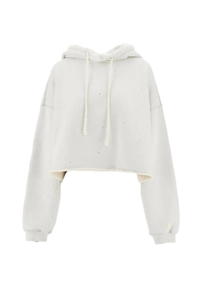 Golden Goose drawstring cropped hoodie - Grey