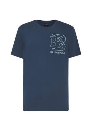 Billionaire logo round-neck T-shirt - Blue