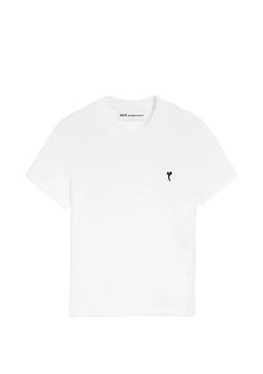 AMI Paris logo crew neck T-shirt - White