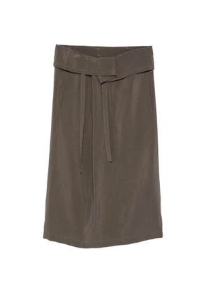 Alysi tie-waist midi skirt - Brown