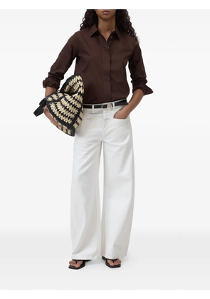 Closed buttoned classic shirt - Brown