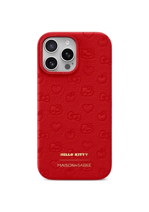 MAISON de SABRÉ raised camera guard leather phone case - Red