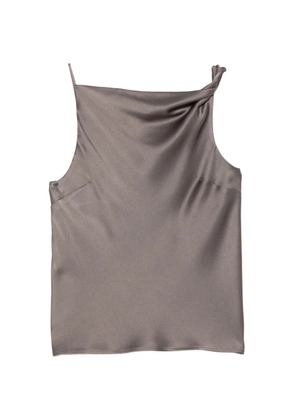 Alysi gathered satin top - Grey