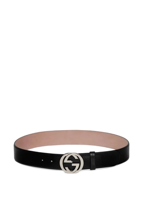 Gucci interlocking-logo buckle belt - Black