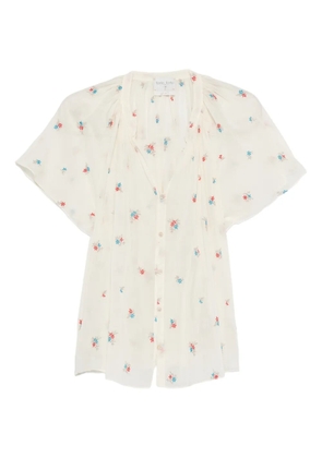 Forte Forte floral buttoned shirt - Neutrals