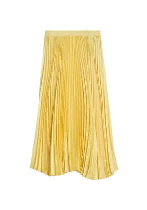 Jil Sander pleated midi skirt - Yellow