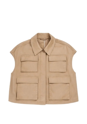 PSOPHIA front pockets-detail gilet - Neutrals