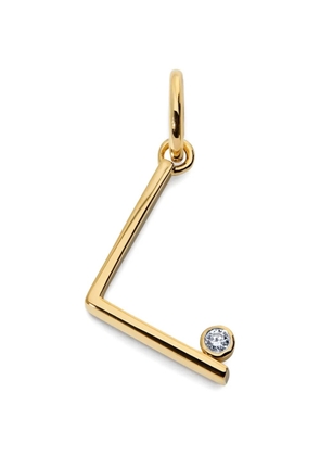 Monica Vinader Solitaire diamond pendant - Gold