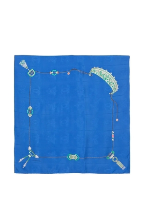 Cartier jewel print scarf - Blue