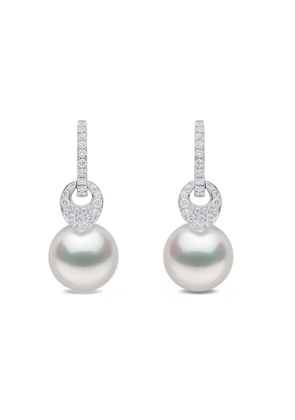 Yoko London 18K white gold pearl diamond Jazz earrings - Silver