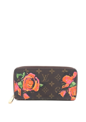 Louis Vuitton Pre-Owned 2009 monogram rose-print zip wallet - Brown