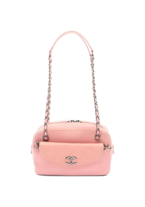 CHANEL Pre-Owned 2016-2017 Matelasse camera bag chain shoulder bag - Pink