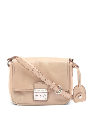 Miu Miu Pre-Owned 2000s Madras shoulder bag - Neutrals