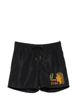 Melt drawstring graphic shorts - Black