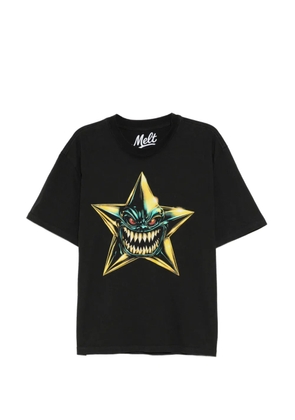 Melt star graphic T-shirt - Black