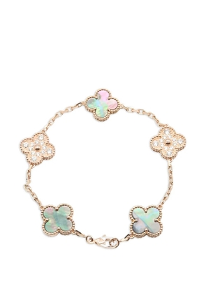 Van Cleef & Arpels Pre-Owned 10s Vintage Alhambra mother-of-pearl and diamonds bracelet - Pink