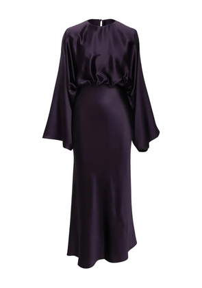 Altuzarra Evinka gathered long-sleeve maxi dress - Purple