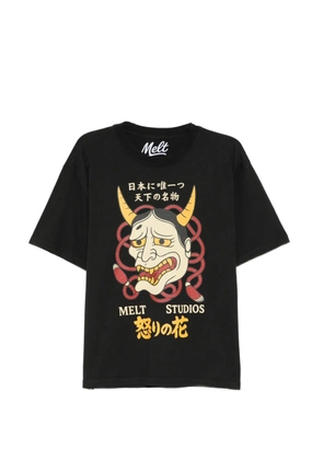 Melt graphic print T-shirt - Black