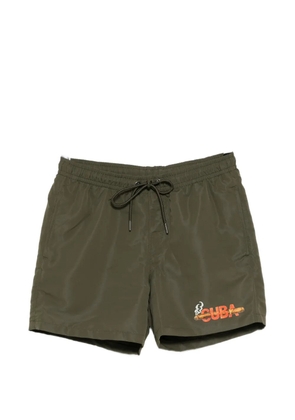 Melt graphic-print swimming shorts - Green