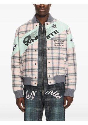 Off-White Royal Check bomber jacket - Pink