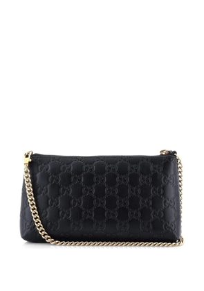 Gucci Pre-Owned Chain Wristlet Wallet Guccissima Leather clutch bag - Black