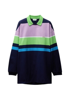 Versace striped collared sweatshirt - Blue