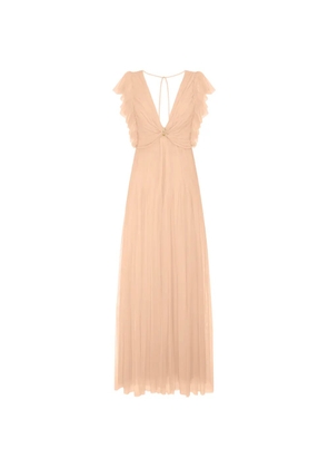 Elisabetta Franchi ruffled maxi dress - Neutrals
