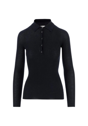 SA SU PHI knitted polo top - Black