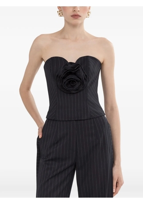 NISSA floral-detail corset top - Blue