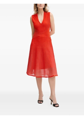 Karl Lagerfeld V-neck pleated dress - Red