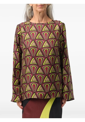 MALIPARMI geometric printed blouse - Red