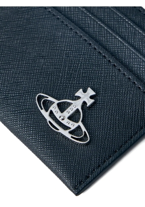 Vivienne Westwood logo-plaque card holder - Black