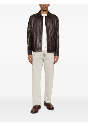Corneliani pocket bovine-leather jacket - Brown