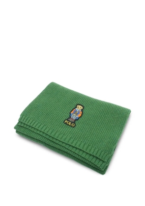Polo Ralph Lauren bear-detail scarf - Green
