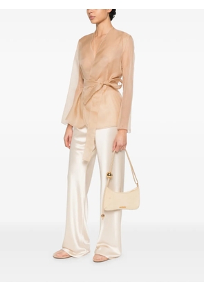 Antonelli Elia sheer fitted jacket - Neutrals