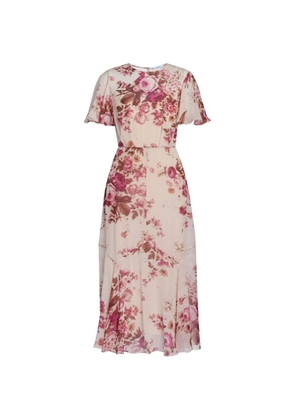 ERDEM floral-pattern midi dress - Neutrals