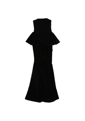 M.Marquise Maria strapless peplum maxi dress - Black