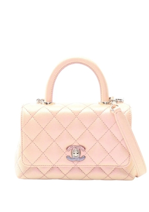 CHANEL Pre-Owned 2021-2026 Extra Mini Iridescent Caviar Coco Top Handle Bag satchel - Pink
