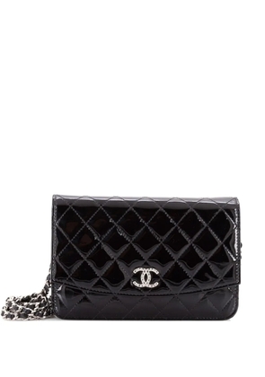 CHANEL Pre-Owned Brilliant Wallet on Chain Quilted Patent crossbody bag - Black